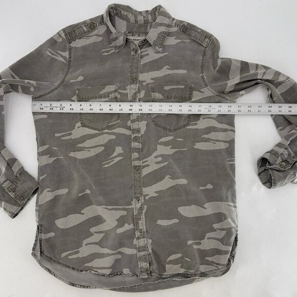 Express Womens Roll Tab Button Up Lyocell Boyfriend Shirt Sz Sm, Preppy, Western - Picture 10 of 10